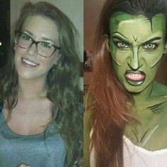 She Hulk Cosplay, Comic Makeup, Comic Con Costumes, Spiked Hair, Crazy Makeup, Sfx Makeup, Funny Lol