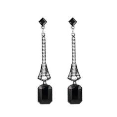 PRICES MAY VARY. 【 Great Gatsby Earrings】 Art deco style jewelry, the roaring black 20s earrings have a perfect symmetrical design, they are elegant, noble and full of vintage style, extremely charming and visually impactful. 【Size】 Black rhinestone dangle earrings measure 3.2"(3.2cm)*0.6"(1.5cm) . 【Material】 The flapper earrings are made of crystal, rhinestone, 316L stainless steel, hypoallergenic, nickel free and lead free, suitable for sensitive ears. High-quality materials create aesthetic l Gatsby Accessories, Gatsby Earrings, Art Deco Party, Rhinestone Halloween, Flapper Art, Halloween Party Costume, Earrings Art, Roaring 20s, Long Dangle Earrings