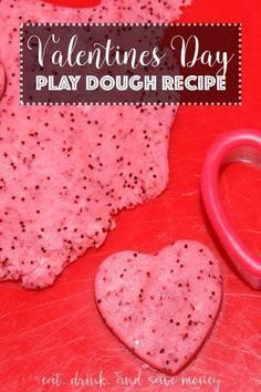 a valentine's day play dough recipe on the app store page, with two heart shaped cookies