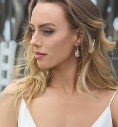 Wedding Earrings, Wedding Jewelry, bridal earrings, drop earrings, dangle earrings, crystal earrings, cubic zirconia earrings, chandelier earrings, crystal jewelry, gold earrings, swarovski earrings ► Spend $200 | Receive 10% OFF Your Order with Code: 10OFF200 ► Please note in your order when your wedding date is MATERIALS + MEASUREMENTS: - 18K White Gold, Gold, Rose Gold over brass - 1 ct. Emerald Cubic Zirconia Pave Crystal - Hypoallergenic, lead & nickel free - Post Back, Height 1.5 in | Finger Wave Curls, Gold Jewelry Bridal, Chandelier Earrings Gold, Wave Curls, Jewelry Gold Earrings, Boho Bridal Jewelry, Rose Gold Bridal Earrings, Finger Wave, Bridal Statement Earrings