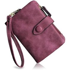 a pink purse with a wrist strap