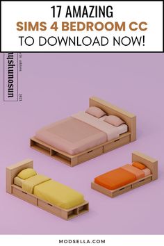 Sims 4 Bedroom CC Sims 4 Dorm Bed Cc, Sims 4 Cc Bedroom Furniture Ideas, Furniture Cc Sims 4 Patreon