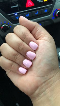 Gel Pink Manicure, Sns Overlay Nails, Chalk Pink Nails, Pastel Pink Toe Nails, Gel Polish Real Nails, Pink Dip Powder Nails Short, Dip Light Pink Nails, Mail Ideas Short Square, Pink Nails Dnd Gel