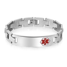 Personalized custom engraved If you have been searching for a simple, no frills medical ID bracelet for men that is still sleek and beautiful, look no further that our newest stainless steel mens bracelet Addisons Disease, Stainless Steel Bracelet Men, Men Bracelets, Medical Id Bracelets, Medical Jewelry, Wrist Tattoos For Women, Jewelry Mens, Medical Alert, Id Bracelets