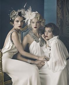 Klasik Hollywood, Daisy Buchanan, 1920s Hair, Great Gatsby Fashion, Gatsby Theme, Great Gatsby Wedding, Great Gatsby Party, Three Women