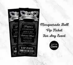 masquerade ball ticket for any event