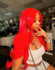 Red Lace Wig, Black Hair Protective Styles, Hair Tea, Peekaboo Hair, Birthday Hairstyles, Hairdos For Curly Hair, Pretty Hair Color, Hair Laid