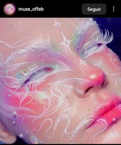 Creative Makeup Inspiration, Makeup Art Creative, Face Painting Designs Creative, Creative Makeup Looks Inspiration, Whimsical Makeup, Unique Makeup Looks, Makeup Reference, Festival Make Up, Funky Makeup