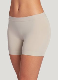 Jockey Mini Skimmies Slipshort - 2108 | Jockey Skimmies Stretch Seamless Beige Shorts, Beige Seamless Short Leg Shorts, Beige Seamless Shorts, Seamless Shapewear Shorts For Loungewear, Seamless Short Length Boxer Briefs For Summer, Seamless Micro-elastic Summer Shorts, Seamless Micro-elastic Shorts For Summer, Solid Smoothing Shorts For Summer, Micro-elastic Seamless Shorts For Summer