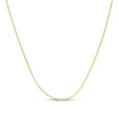 This 1.5mm-wide paper clip-style solid link chain necklace fashioned in 14K gold measures 16.0 inches in length and secures with a lobster claw clasp. Formal Yellow Gold Paperclip Bracelet With Figaro Chain, Yellow Gold Paperclip Bracelet With Figaro Chain, 14k Gold Paperclip Bracelet With Figaro Chain, 14k Yellow Gold Paperclip Bracelet With Figaro Chain, Dainty Paperclip Chain Necklace For Formal Occasions, Yellow Gold Chain Necklace With Paperclip Chain, 14k Yellow Gold Figaro Chain Paperclip Bracelet, Rectangular Figaro Chain Necklace In Yellow Gold, Formal Figaro Chain Rectangular Necklace