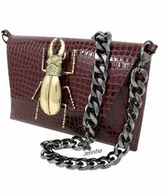 The Chain, Rhinestone Bracelet, Material Exterior, Synthetic Leather, Emboss, Different Colors, Wine, Exterior, Chain