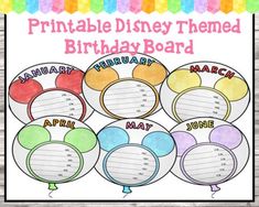 the disney birthday board with mickey mouse ears