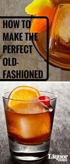 an old fashioned drink with orange slices in it