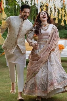 Sana Javed and Bilal Ashraf Beautiful Pictures Wedding Dress Champagne and Rose Gold | Couple wedding dress, Wedding kurta for men, Engagement dress for groom Engagement Outfits Indian, Bilal Ashraf, Indian Engagement Outfit, Engagement Couple Dress, Engagement Dress For Groom, Engagement Dress For Bride, Sana Javed