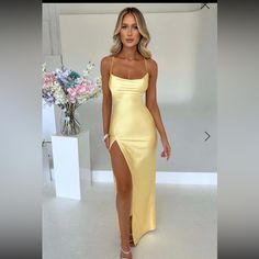 Brand New Dress With Tags Classy Prom, Prom Dress Inspo, Prom Dresses Yellow, Maxi Dress Sale, Prom Dress Inspiration, Cute Prom Dresses, Pretty Prom Dresses, Vestidos Prom, Grad Dresses