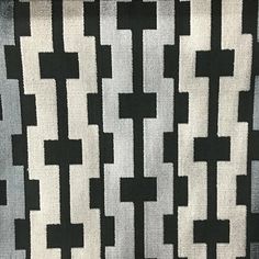 a black and white pattern on fabric