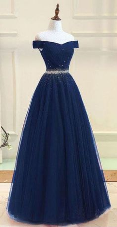 Prom Dresses 8th Grade, 8th Grade Dance Dresses, Baju Pengapit, Blue Tulle Prom Dress, Navy Blue Prom Dresses, School Dance Dresses, Trendy Prom Dresses, 파티 드레스, Custom Prom Dress