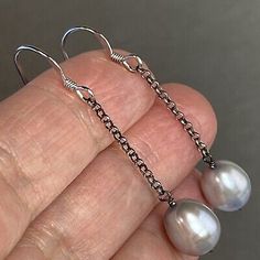 Unsigned Iridesse by Tiffany Sterling Silver Drop-Shape Gray Pearl Earrings | eBay High Luster Briolette Earrings For Formal Occasions, Formal Briolette Earrings With High Luster, Formal High Luster Briolette Earrings, Classic High Luster Drop Pearl Earrings, Classic Dangle Earrings With High Luster, Classic High Luster Drop Earrings, Classic Long Drop Pearl Earrings For Formal Occasions, Formal Silver Pierced Pearl Earrings, High Luster Drop Earrings For Formal Occasions