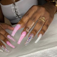 Pinterest | @ Haleyyxoo† Boujee Nails, Cute Acrylic Nail Designs, Her Nails, Glow Nails