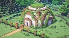 Minecraft Garden Shed Ideas, Minecraft Ideas Greenhouse, Minecraft Round Greenhouse, Minecraft Glass Dome Garden, Glass Greenhouse Minecraft, Dome Minecraft Build, Minecraft Glasshouse, Minecraft Dome House, Green House Minecraft Ideas