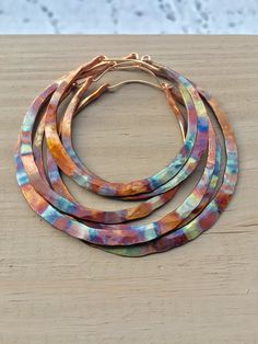 Copper Hoop Earrings, Large Hoops, Rainbow , Small Hoop Earrings, Daniellerosebean, Copper Jewelry, Unique Small Hoop Copper Earrings, Jewelry Queen, Gifts Couple, Gifts Homemade, Hoop Earrings Large, Large Silver Hoop Earrings, Handmade Hoop Earrings, Accesories Jewelry, Syracuse Ny