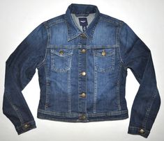 Gap Kids girls jean jacket, US size XL; UK 12 YRS Please look above to see all 10 photos and look below for item condition, description and measurements.  Jacket is authentic and AWESOME!!! It is from the Fall 2014 collection! Condition: Preowned - Jacket is in excellent condition! Left sleeve button has some scuffs. Jacket is free from stains, unintentional holes, missing tags / labels or missing / broken hardware. Description: * Denim Jean Jacket * "New Basic Deni" * Button front with branded Girls Jean Jacket, Jean Jacket For Girls, Gap Kids, Denim Jean Jacket, Fall 2014, Denim Jean, Jean Jacket, Gap, Denim Jacket