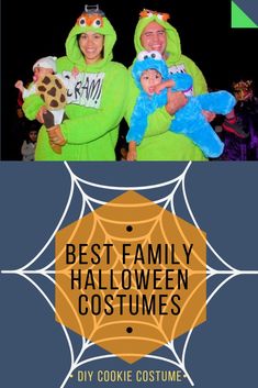 two people in costumes with the words best family halloween costumes