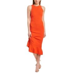 Brand New Size P (0-2) $395 Color/Pattern: Persimmon Approximately 42in From Shoulder To Hem Measurement Was Taken From A Size Small And May Vary Slightly By Size Model Is 5ft 10in Design Details: Ruched Right Side With Drawstring, Mermaid Hem Slip-On Styling 83% Viscose, 17% Polyester Dry Clean Only Imported Orange Sheath Midi Dress For Spring, Chic Orange Sheath Midi Dress, Blue Floral Midi Dress, Milly Dresses, Milly Dress, Black Knit Dress, Halter Midi Dress, Blue And White Dress, Silk Print Dress