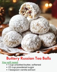 there is a pile of russian tea balls on the table