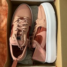 These Shoes Are Extremelyyyyy Unique In Color And Style! Not To Mention, Are Super Comfy As Well! :) Size - 12w Not Worn/New! Nike Court Vision Alta, Nike Court Vision, Court Vision, Nike Shoes Women, Pink Brown, Womens Shoes Sneakers, Pink Color, Nike Women, Rust