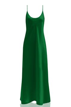 Kyle X Shahida long silk slip silk green slip dress maxi dress with slip Long Cami Dress, Slip Dress Long, Slip Dress Maxi, Slip Dress Silk, Long Dress Sleeveless, Green Slip Dress, Cami Slip Dress, Long Slip Dress, Long Slip