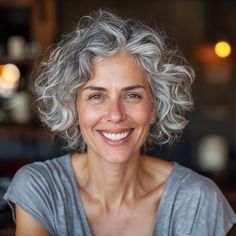 Medium Length Curly Grey Hair, Sorry Curly Hair Styles, Gray Curly Bob, Short Curly Grey Hair, Grey Curly Bob, Short Curly Bob Hairstyles