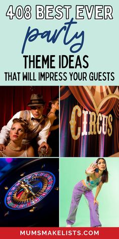 Planning a party? Check out these unique party themes that cover every type of celebration! With dress-up themes, movie nights, and classic cocktail themes, you’ll find inspiration for birthdays, anniversaries, and more. Fun ideas that make any party one to remember! Party Dress Up Themes For Adults, Cocktail Party Themes, Party Must Haves List, Housewarming Party Themes, Funny Themed Parties For Adults Anniversary Party Theme Ideas, Cocktail Themes, Party Dress Up Themes, Adult Theme Party Ideas, Anniversary Party Themes