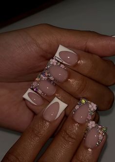 Cute French Tips, Basic Nails, Cute Acrylic Nail Designs, French Acrylic Nails