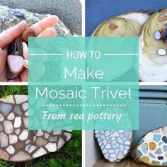 how to make mosaic trivet from sea pottery