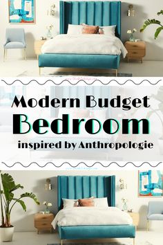 modern budget bedroom inspired by anthropoegie