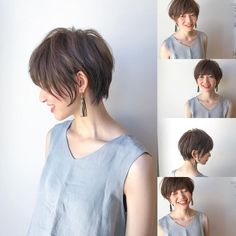 Hair Catalog, Medium Short Hair, Shot Hair Styles, Haircut And Color, Short Hair Color, Girl Short Hair, Short Hair Haircuts, 3 People