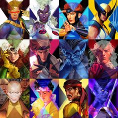 an image of many different characters from the x - men series, including wolverine and other superheros