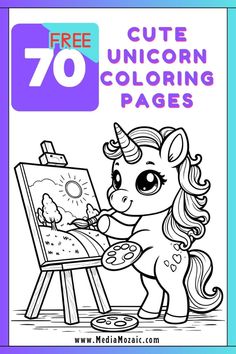 Get free 70 unicorn coloring pages by clicking on the link. Free PDF instant download Unicorn Funny, Music Coloring, Unicorn Cat