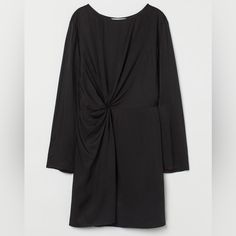 H&M Black Dress New With Tags 100% Rayon Black Viscose Mini Dress For Work, Elegant Fall Dresses By H&m, Elegant H&m Fall Dress, Elegant H&m Dresses For Fall, Chic Formal H&m Mini Dress, Gold Long Sleeve Dress, Pink Maternity Dress, Wrap Dress Long Sleeve, Blue Slip Dress