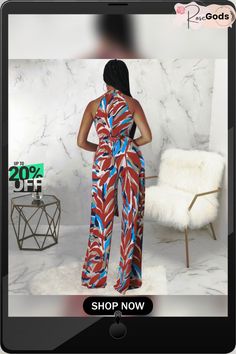 Print Sleeveless Halter Tie Up Jumpsuit Singapore Malaysia, India And Pakistan, Buy Prints, Jumpsuit