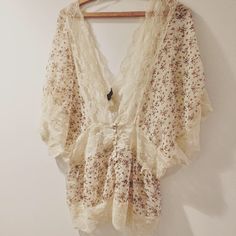 Beautiful Sheer Lace Shirt. Nwt Size 2x. Smoke Free Home. Fell Free To Make An Offer Or Bundle. Thank You Floral Print Summer Blouse For Loungewear, Summer Floral Print Blouse For Loungewear, Bohemian Floral Print Tops For Loungewear, Short Sleeve Blouse With Floral Print For Loungewear, Summer Floral Print Tops For Loungewear, Floral Print V-neck Top For Loungewear, Cream Floral Print Top For Daywear, V-neck Floral Print Loungewear Blouse, Sheer Lace Shirt