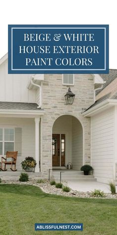 Choosing the right color scheme for your home’s exterior is a key part of creating curb appeal. Beige and white house exterior paint colors are a timeless combination that bring warmth and sophistication. This palette can easily complement any architectural style, from modern to traditional. If you're looking for a subtle yet elegant look, consider pairing soft beige with bright white for a balanced, inviting exterior. #exteriorcolorideas #homeexteriors #beigepaint House Exterior Colors Schemes White Windows, White House Exterior Paint Colors, Creating Curb Appeal, White House Exterior, Dove House, Trim Paint Color, White Exterior Houses, House Exterior Paint, House Exterior Colors Schemes