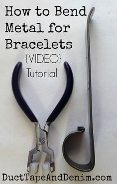 a pair of pliers with the words how to bend metal for bracelets