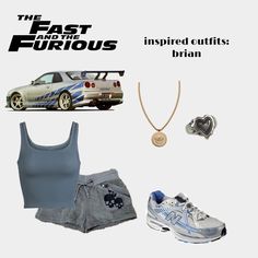 Fast And Furious Outfits Inspired, Fast And Furious Women Outfits, The Fast And The Furious Outfits, Fast And Furious Clothing Aesthetic, 2000s Outfits