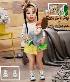 Toddler Ben & Jerry's x Dunk Low SB 'Chunky Dunky'🐄💛 | SimLocker Toddler Cc Sims 4, Sims 4 Kids Cc, Sims 4 Toddler Clothes, Sims 4 Cc Kids Clothing, Sims 4 Family, Play Sims 4