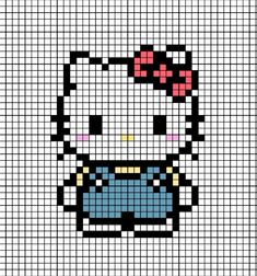 a cross stitch pattern with an image of a hello kitty