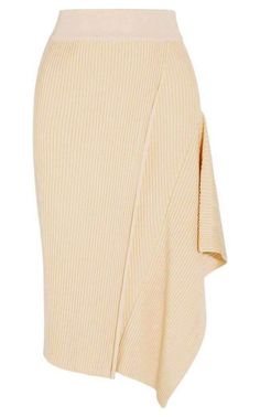 Asymmetric Ribbed Stretch-Jersey Midi Skirt Stella McCartney Beige Midi Skirt, Mid Calf Skirt, Ribbed Skirt, Beige Skirt, Calf Length Skirts, Paneled Skirt, Asymmetrical Skirt, Skirts Online, Sleeveless Maxi Dress