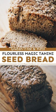 Bake up a loaf of this Flourless Magic Tahini Seed Bread! Healthy and delicious, this tahini bread recipe is an amazing holiday brunch food. This morning breakfast idea is also gluten-free, keto, and dairy-free! Tahini Bread, Gluten Free Bread Recipe Easy, Bread Healthy, How To Store Bread, Seed Bread, Brunch Food