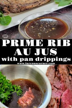 prime rib au jus with pan dippings